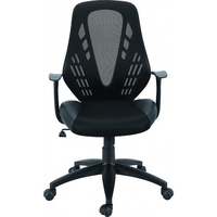 Phoenix Home Office Chair In Black With Castors