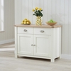 Platina Wooden Sideboard In Oak And Cream With 2 Doors