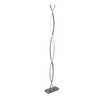 platt stylish chrome led floor lamp in wave design