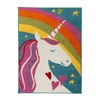 Play Days Unicorn Rainbow Multi Color Rug
