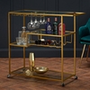 Porter Glass Shelves Drinks Trolley With Gold Frame