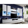 Presto Living Room Furniture Set In White Gloss With LED Lights