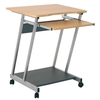 Print Computer Desk In Beech Top With Rollers