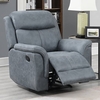 proxima manual fabric recliner 1 seater sofa in slate grey