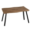 qinson wooden wave edge dining table in medium oak