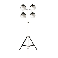 Quatrain Floor Lamp In Sand Black And Chrome Finish