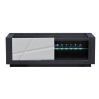 quatro dark gray wooden small tv stand with led light