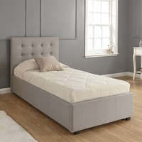 Radlett Fabric Ottoman Storage Single Size Bed In Grey