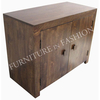 Rani Wooden Sideboard In Dark Wood With 2 Doors