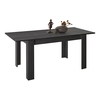 raya extending wooden dining table in black ash