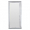 recon rectangular wall bedroom mirror in thick silver frame