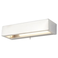 Rectangle Frosted Glass Led Wall Bracket In Chrome