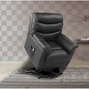 Regency Faux Leather Rise And Recliner Chair In Black