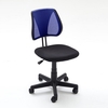 Regent Home Office Chair In Blue And Black Mesh With Castors
