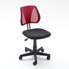 Regent Home Office Chair In Red And Black Mesh With Castors