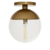 rocklin clear glass shade ceiling light in gold