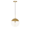 rocklin clear glass shade pendant ceiling light in gold