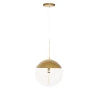rocklin clear glass shade pendant ceiling light in gold