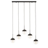 rocklin clear glass shade pendant light in black