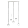 rocklin clear glass shade pendant light in chrome