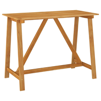 roslyn rectangular wooden garden bar table in natural