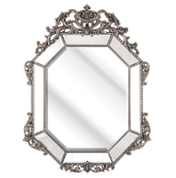 Rossini Wall Mirror In An Octagonal Silver Frame