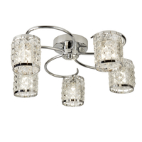 Royal 5 Lights Flush Ceiling Light In Chrome