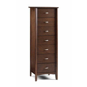 Salento Wooden Tall Chest of Drawers In Wenge With 7 Drawers