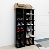 Saloso Set Of 2 Wooden Shoe Storage Racks In Black