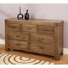 Santana rustic oak 7 drawer chest of drawers,  STCOD7