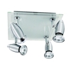Saturn Four Lamp Ceiling Spotlight And Frosted Glass Backplate