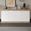 saya high gloss sideboard with 4 doors in white and cadiz