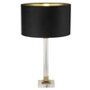 scarborough black velvet shade table lamp in crystal base