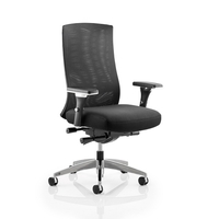 Scarlet Home Office Chair In Black With Castors