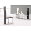 Serbia Dining Chair In Faux Leather With Chrome Legs