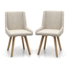 Skandi Natural Flax Effect Dining Chair In A Pair