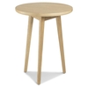 Skier Wooden Circular Lamp Table In Light Solid Oak
