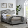Slaley Double Fabric Bed In Cappuccino