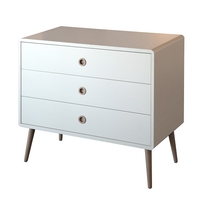 Softline Wooden Chest Of Drawers In Off White With 3 Drawers