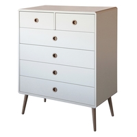 Softline Wooden Chest Of Drawers In Off White With 6 Drawers