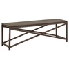 sophiya 120cm poly rattan garden seating bench in brown