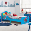 spider-man childrens wooden single bed in blue