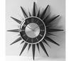 Sun Wall Clock Black/Silver
