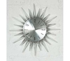 Sun Wall Clock Silver