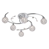 Swirl Six Light Chrome Semi-Flush Fitting Ceiling Light