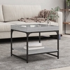 tacey wooden coffee table square in grey sonoma oak