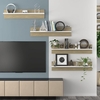 Takashi Set Of 4 Wooden Wall Shelf In White Sonoma Oak