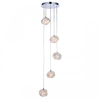 Talia Wall Hung 5 Drop Pendant Light In Clear Capsule