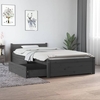 Teela Pine Wood Single Bed With Drawers In Grey