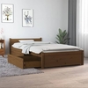 Teela Pine Wood Single Bed With Drawers In Honey Brown